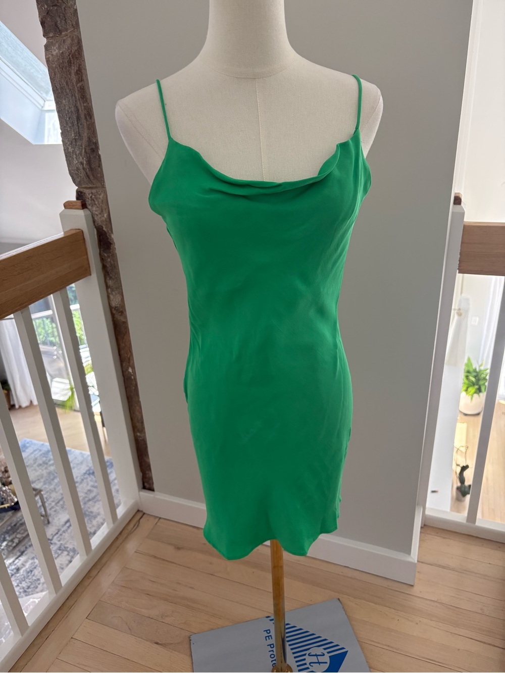 Zara Emerald Green Slip Dress - Picture 1 of 6